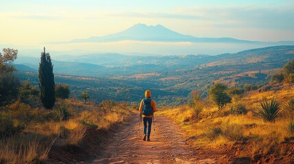 Hikers enjoying scenic mountain vista