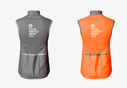 Cycling Wind Vest Mockup
