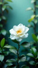 Pretty white flower with yellow center
