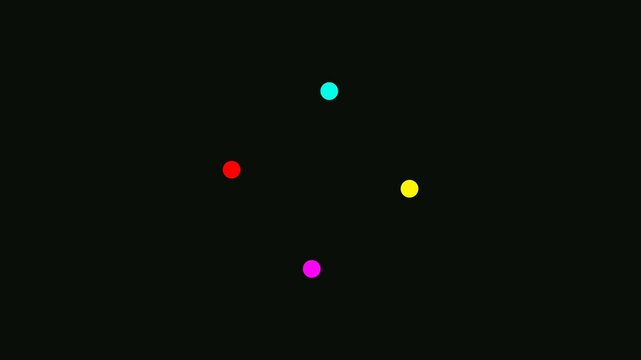 loading circle animation. loading icon animation, Loading circle icon animation on black background. Loading Circle. Twelve animated dots fading in and out in sequence creating a rotating effect. 4k
