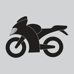 Black motorcycle silhouette vector. Perfect for logos, stickers, and transport-related designs
