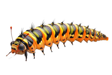 Obraz premium Explore colorful caterpillar on dark background and vibrant nature