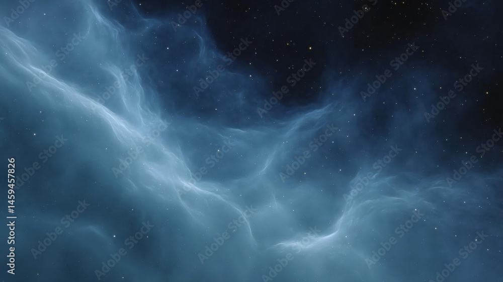 Poster abstract digital art piece that appears to be a night sky filled with stars. the background is a dee