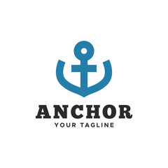Anchors icon.  Nautical symbol. Simple anchor logo.