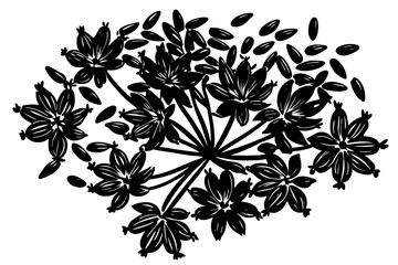 black and white floral background © Alina