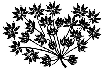 black and white floral background