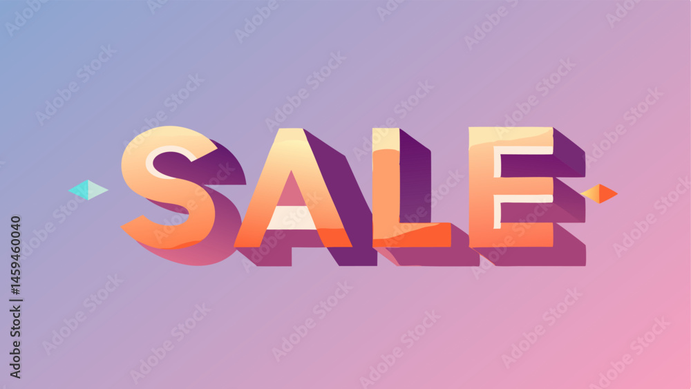 Poster minimalist sale design a clean and modern sale composed of sleek shining letters with a subtle glow 
