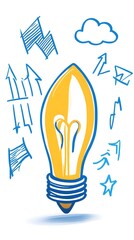 Obraz premium Bright idea sparking growth and innovation