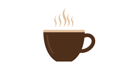 Obraz premium Cup of coffee with steam illustration