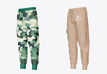         Men's Cargo Joggers Mockup