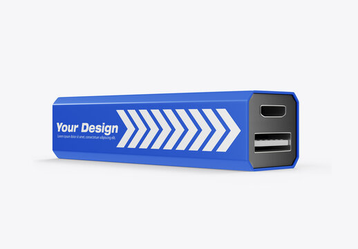 Modern power bank mockup