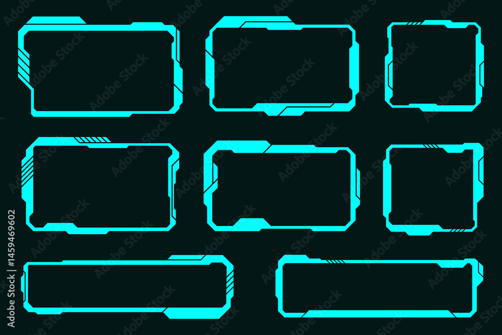 Poster hud element frame technology futuristic interface