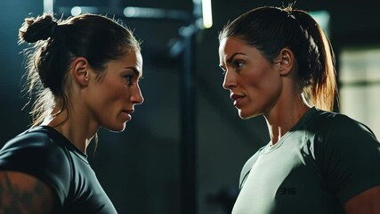 Personal trainer demonstrates effective exercise techniques for strength and endurance improvement in intense workout setting