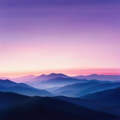 Obraz premium Blue mountain range under sunset