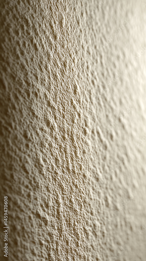 Poster Beige textured wall surface, close-up view showing rough, uneven pattern, suitable as background or wallpaper for various designs