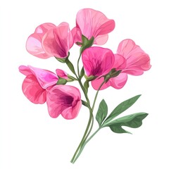 Fototapeta premium Delicate and vibrant pink floral arrangement with soft focus and lush petals Elegant and feminine botanical design for spring wedding or romantic backgrounds