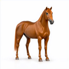 Obraz premium Majestic brown horse standing gracefully in a serene environment