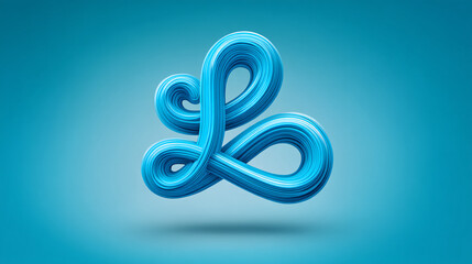 Dynamic Blue Modern Abstract Logo with Organic Curves