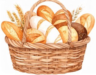 Assortment Of Breads In Basket