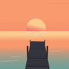 Sunset over the Ocean