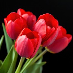 Red tulip flowers