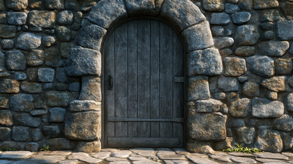 Decorative stone used to hold a door open, blending function and charm