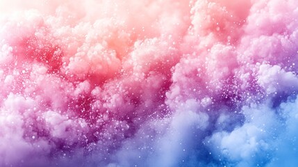 Fototapeta premium Colorful pastel clouds with sparkle effect, dreamy background.