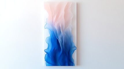 Naklejka premium Blue Abstract Wave Background with Smooth Flowing Lines and Futuristic Design