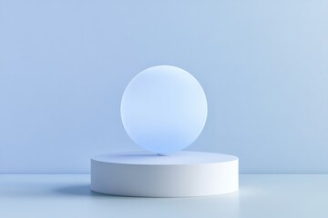 Minimalist sphere on display stand