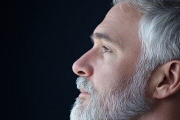 Fototapeta premium Mature man looking up in thought