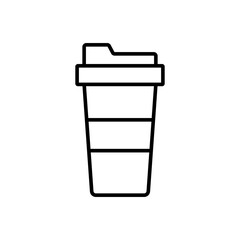coffee paper cup line icon