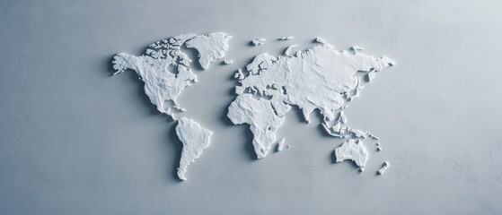Textured world map design