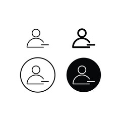 user delete icon vector design template