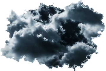 Storm clouds isolated on white background PNG