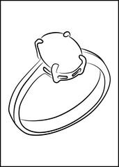 vector illustration of a ring