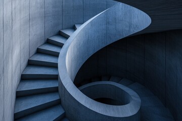 Concrete spiral staircase