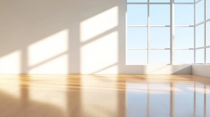 Obraz premium Empty room with hardwood floor