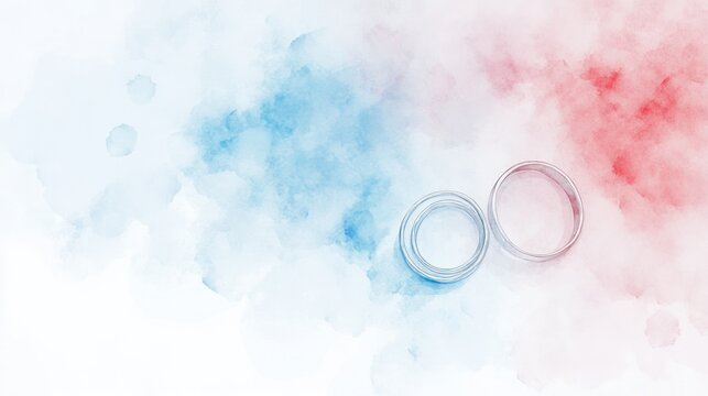 Watercolor wedding rings romantic symbol of love and commitment