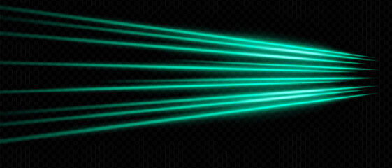Soft green rays spreading across black background. Used for elegant lighting effects, stage design, or visual transitions.
