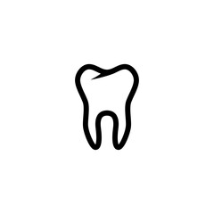 Tooth icon. Dental clinic logo. Human teeth vector illustration.