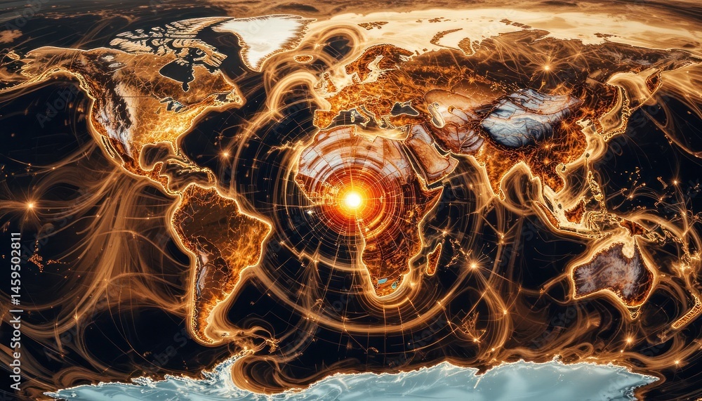 Poster global network: a visual representation of interconnectivity