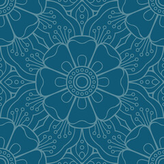 Decorative seamless background with abstract lacy ornament