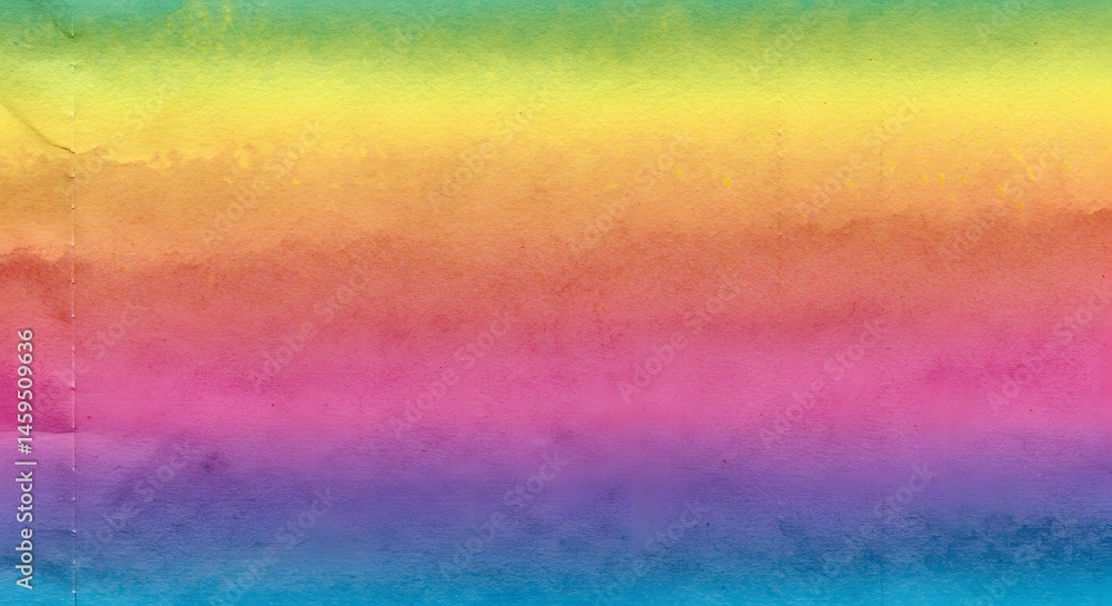 Poster a vibrant rainbow gradient background with blended colors from green to blue in a horizontal pattern