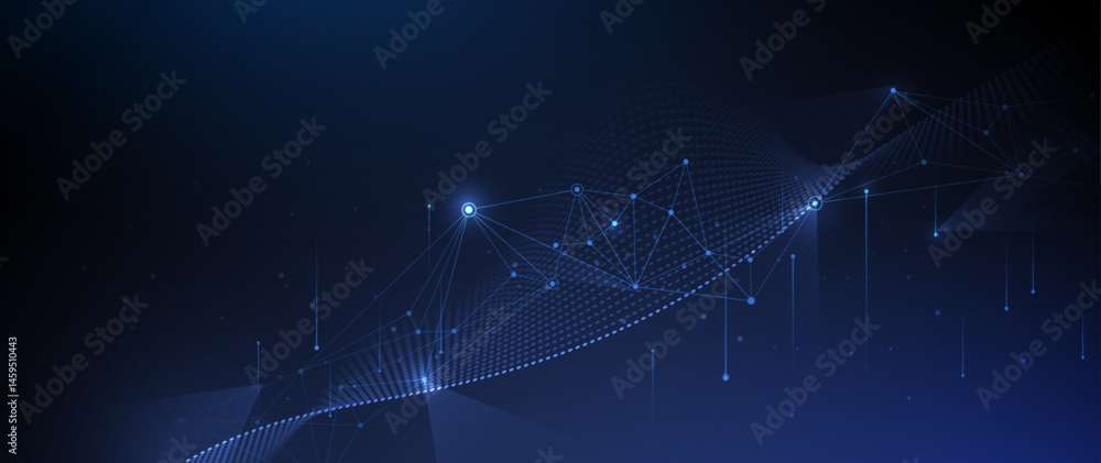 Aufkleber vector digital datum, molecule background. big data, hi tech technology, light line design. illustra