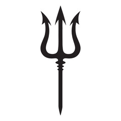 Compact Trident silhouette with a bold presence – Trident illustration – Minimalist Trident vector – Weapon silhouette


