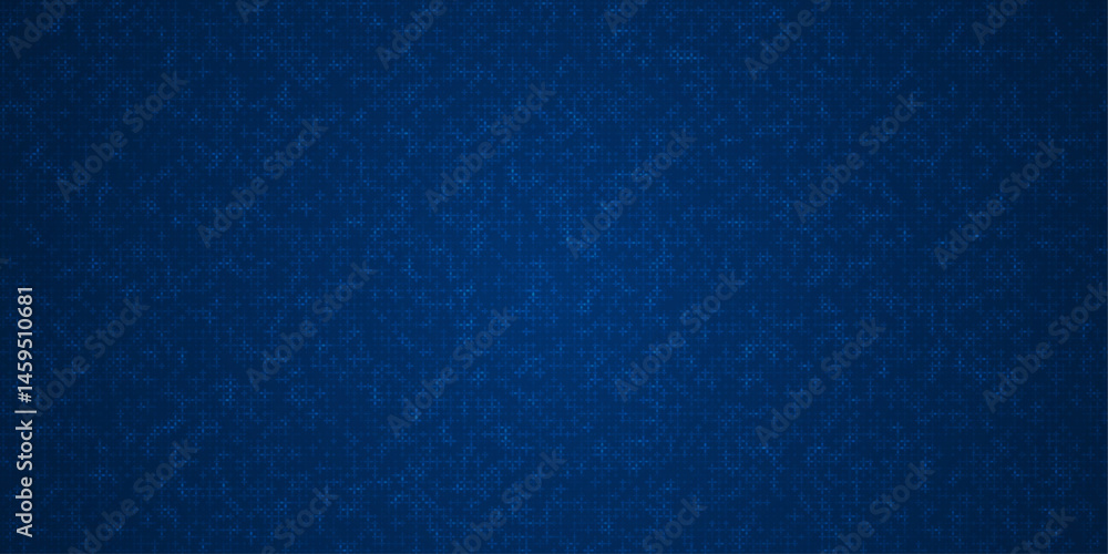 Fototapete Abstract grid pixel pattern background. Vector illustration element with square, geometric mosaic, texture on dark blue color. Graphic design for digital datum, technology futuristic background
