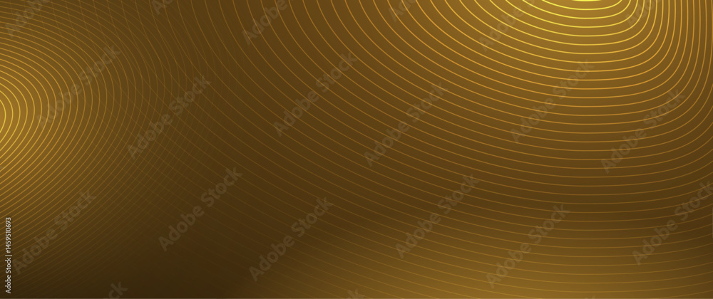 Poster vector abstract motion of curve lines, light shiny, glow effect. illustration design. bright gold wa