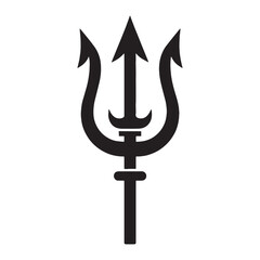 Streamlined Trident silhouette, clean lines and strength – Trident illustration – Minimalist Trident vector – Weapon silhouette

