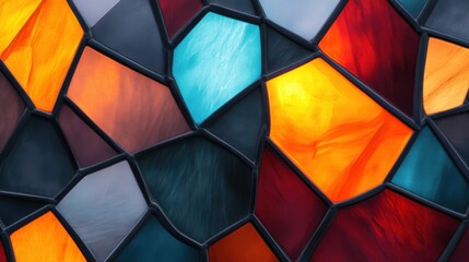 Fototapeta premium Stained glass colorful mosaic