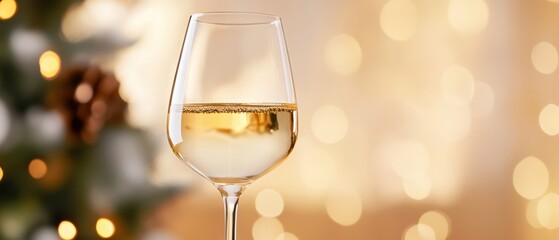 Glass of wine with soft focus background